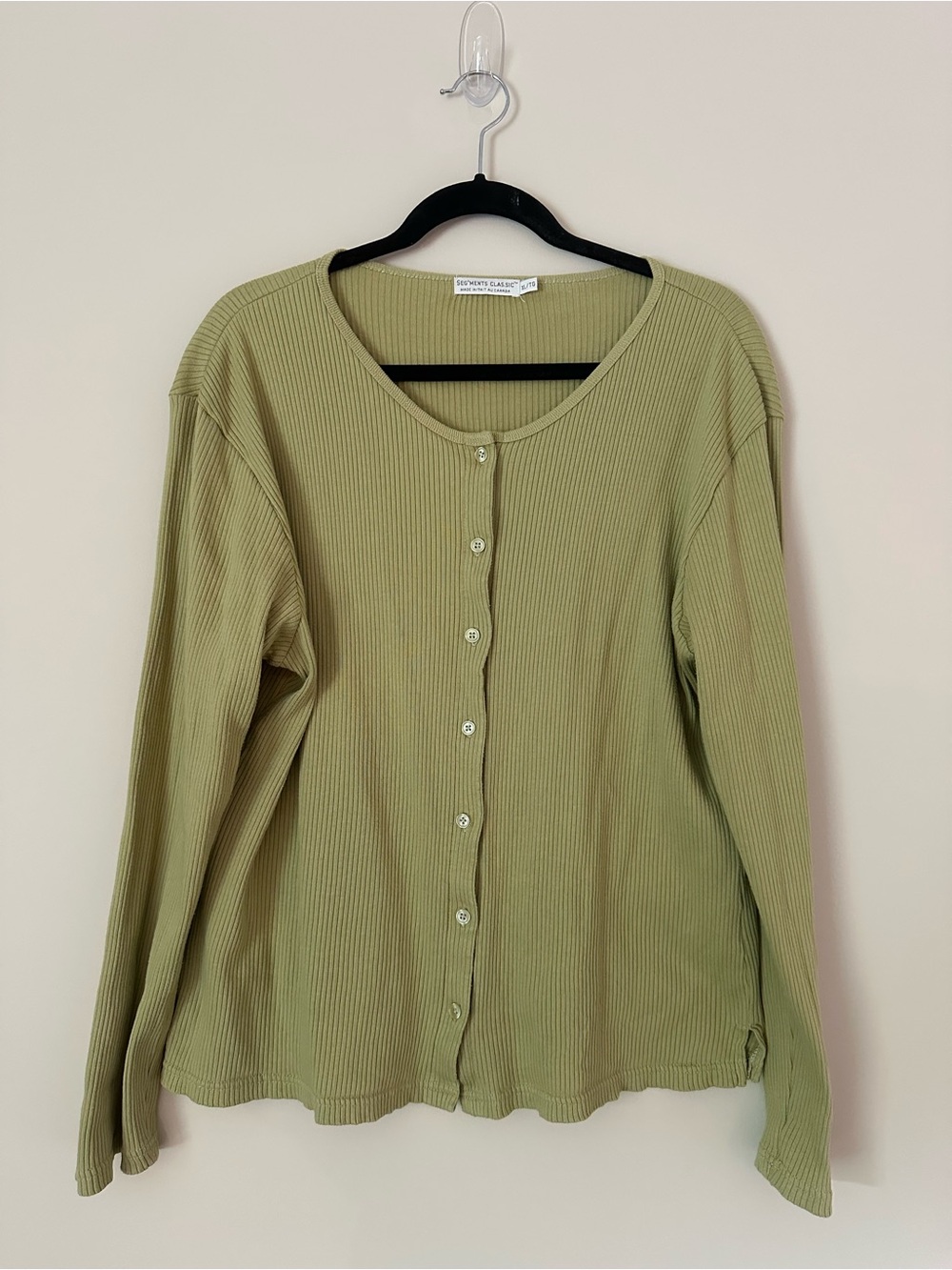 1990’s Vintage Green Cardigan XL 100% Cotton